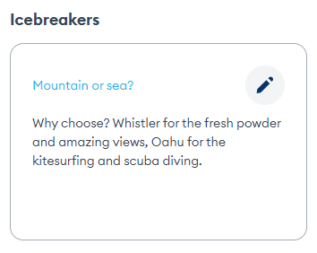 Zoosk icebreaker prompt example