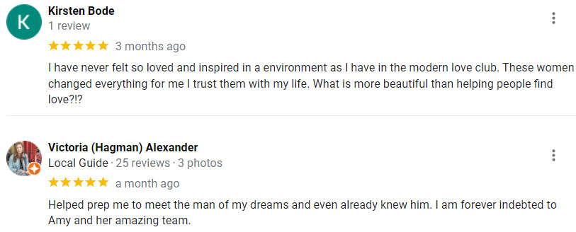Meet Elite NYC Matchmaker Amy Van Doran 5 Amy Van Doran google reviews
