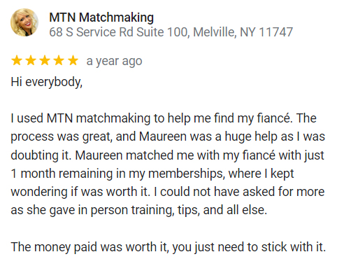 5 star MTN Matchmaking Google review