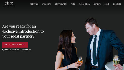 Elite Introductions website homepage