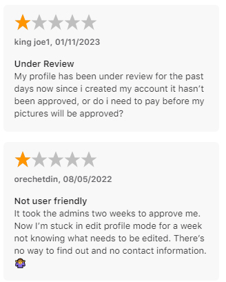 JWed App reviews 1 star