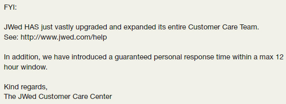 JWed Reviews: 2023 Cost, Features, User Experiences & More! 17 JWed Customer Service Team review response on Trustpilot