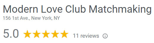 Modern Love Club Google review rating of 5.0