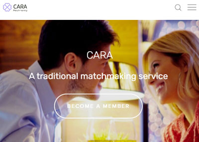 Cara Matchmaking website homepage