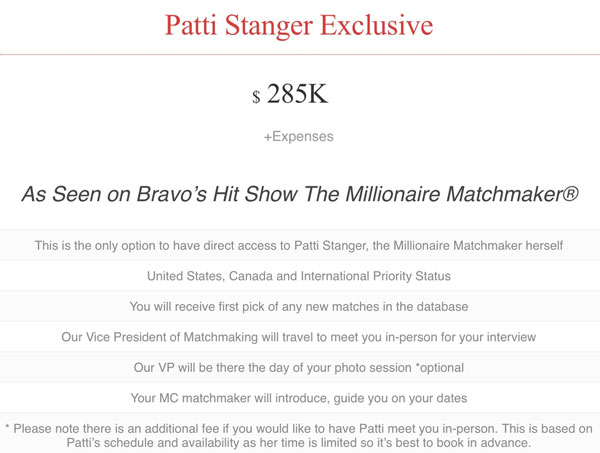 Patti Stanger Exclusive membership package