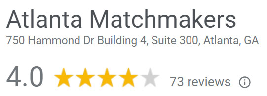 Atlanta Matchmakers google rating of 4.0 stars