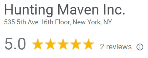 5-star Google rating for Hunting Maven