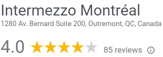 Intermezzo Montreal 4.0 Google Business rating