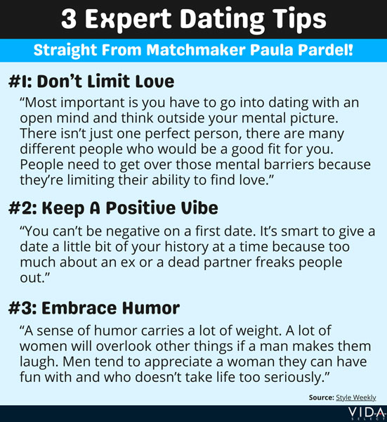 3 dating tips from matchmaker Paula Pardel