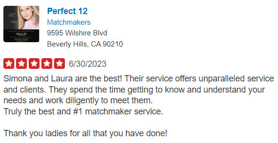 5-star Yelp review for Perfect 12