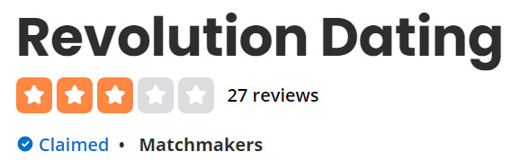 3-star rating for Revolution Dating on Yelp