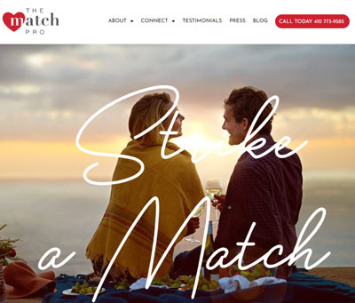 The MatchPro homepage