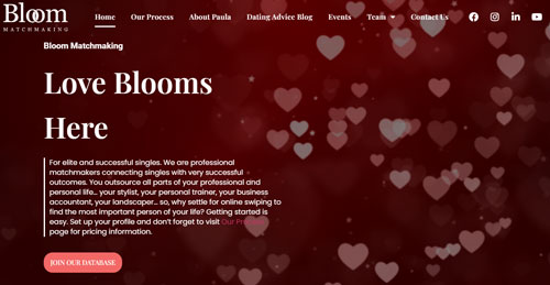 Bloom Matchmaking website
