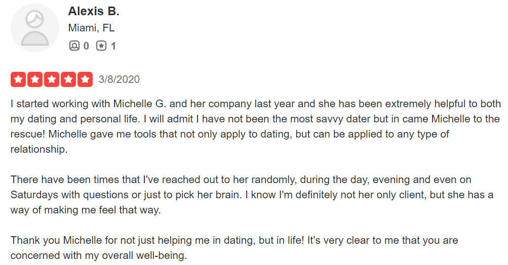 5-star Incredible Love review on Yelp