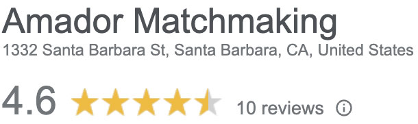 4.6 Google rating for Amador Matchmaking