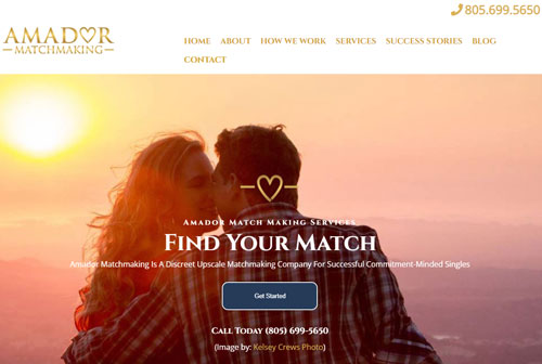 Amador Matchmaking homepage