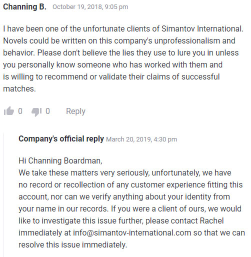 Simantov International Review: Best Jewish Matchmaker? 8 Bad Simantov International review on Nicelocal