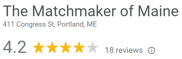 The Matchmaker of Maine 4.2 star Google rating