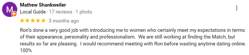 The Matchmaker Of Maine Reviews: 2023 Cost, Process & More! 11 5-star The Matchmaker of Maine Google Business review