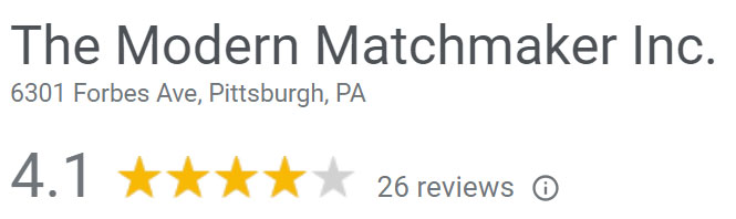 The Modern Matchmaker 4.1 star Google rating