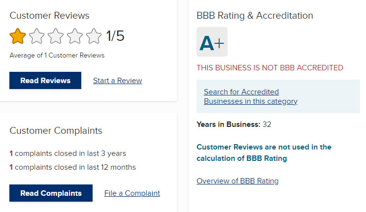The Modern Matchmaker BBB Rating of !+