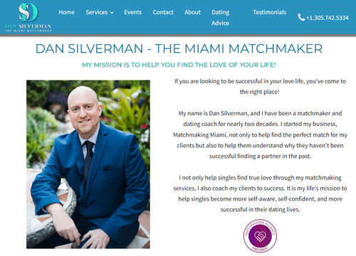 Matchmaking Miami homepage