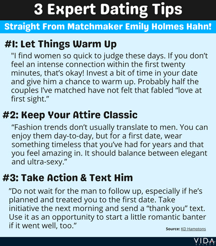 Matchmaker Emily Holmes Hahn's dating tips