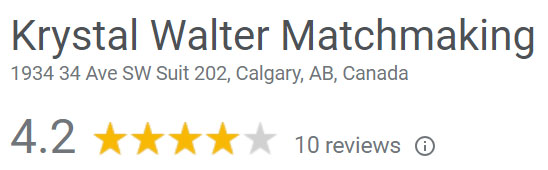 Krystal Walter Matchmaking 4.2 Google review rating