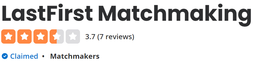 LastFirst Matchmaking 3.7-star Yelp rating