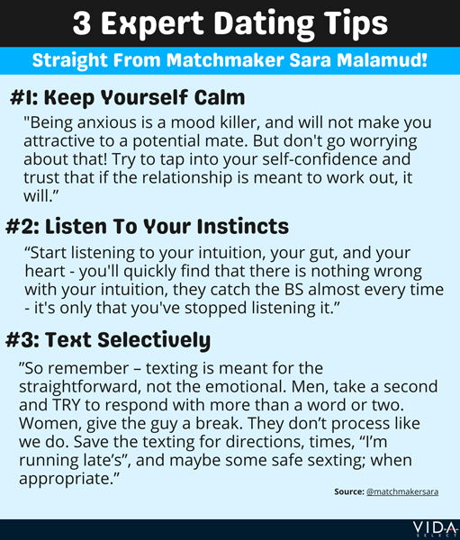Jewish matchmaker Sara Malamud dating tips