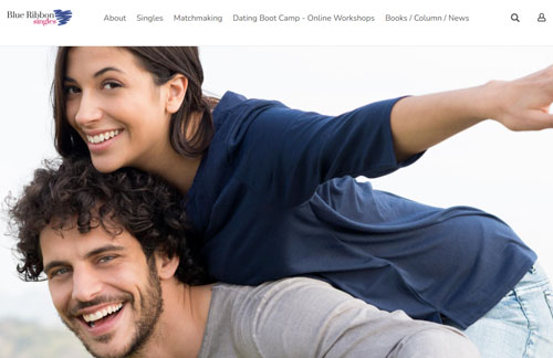 Blue Ribbon Singles matchmaking website homepage