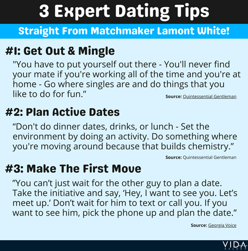 3 dating tips from matchmaker Lamont White