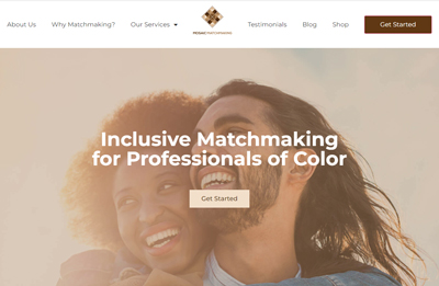 Mosaic Matchmaking website homepage