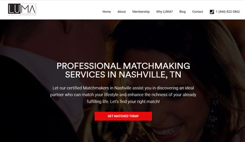 LUMA Matchmaking Nashville homepage