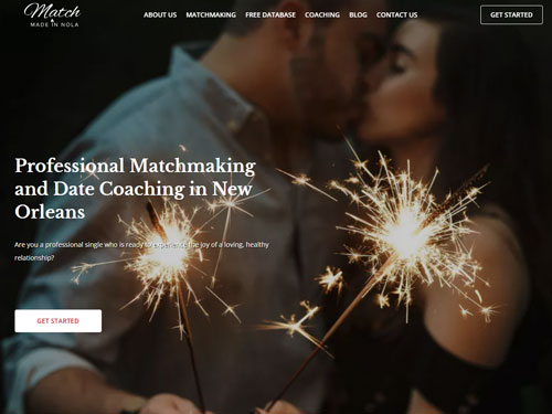 Match Made in NOLA homepage