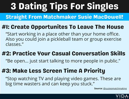 3 dating tips from matchmaker Susanne MacDowell