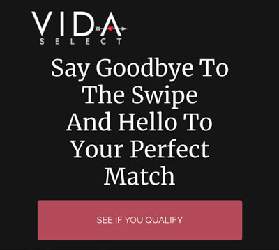 VIDA Select matchmaking homepage