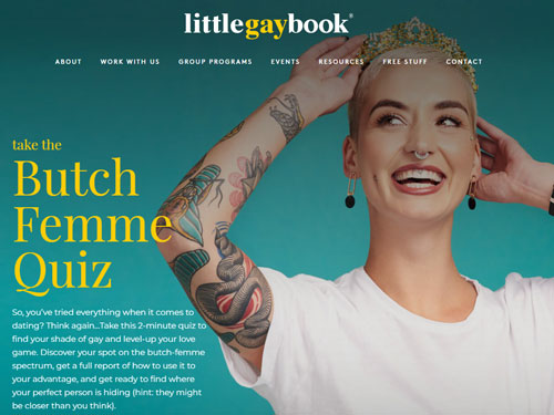 Little Gay Book website homepage