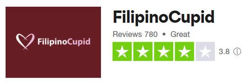 3.8 star rating for FilipinoCupid on Trustpilot