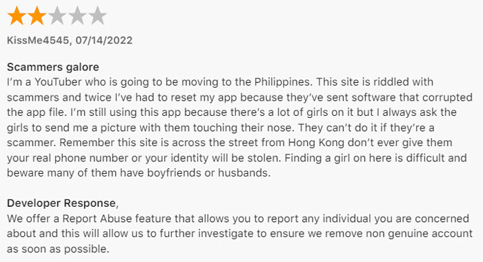 2-star FilipinoCupid app review