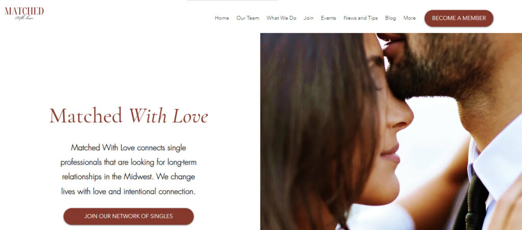 Matched With Love website homepage