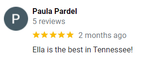 5-star google review for Ella Scaduto