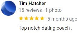 5-star review on Google for matchmaker Ella Scaduto