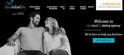 Blue Label Life Matchmaking homepage