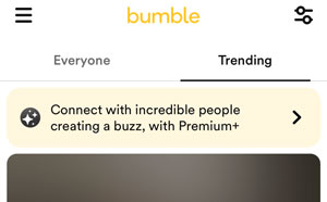 Bumble's Trending tab