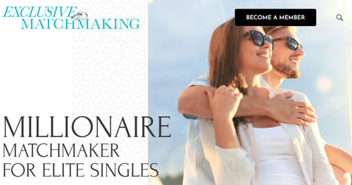 Exclusive Matchmaking website homepage