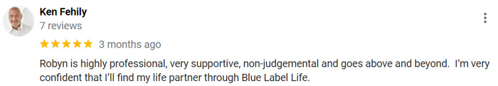 5-star Blue Label Life google review