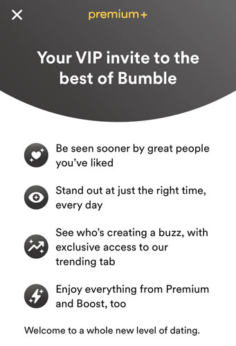 Bumble Premium Plus invite