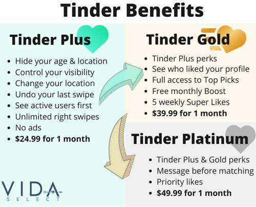 Cost Comparison for Tinder Premium Levels