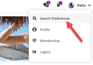 Search Preferences location on TravelGirls